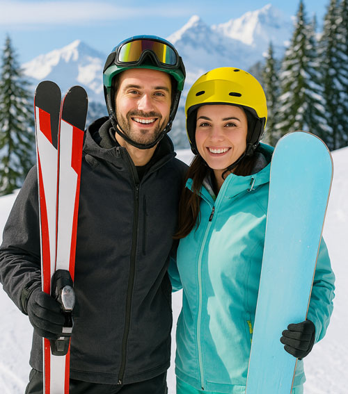 couple ski dg gliss